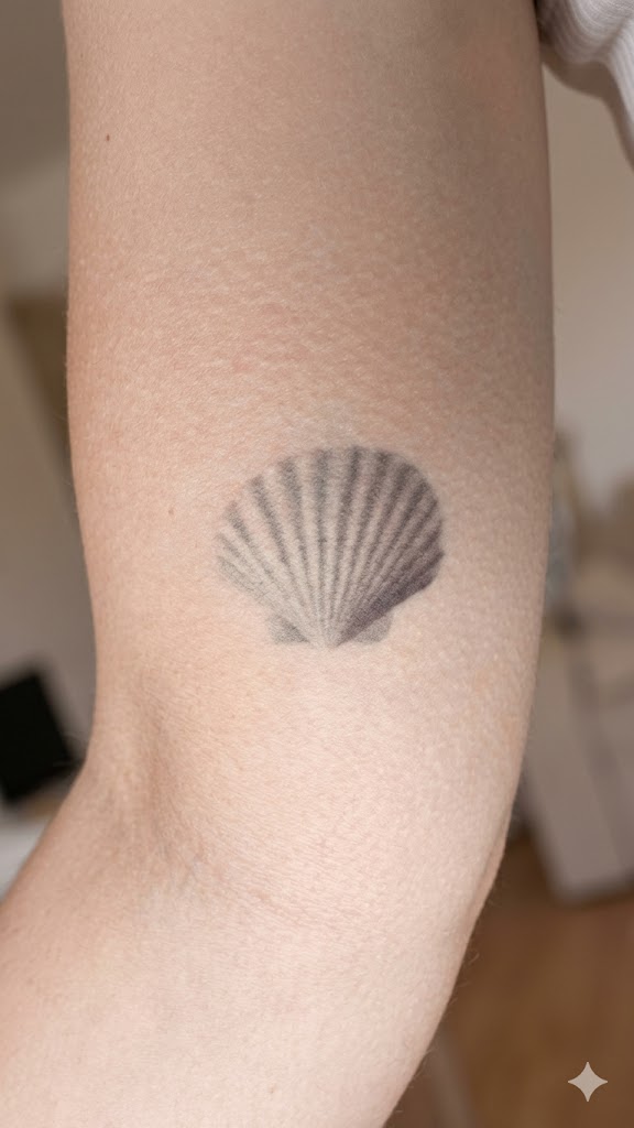 Scallop shell healed